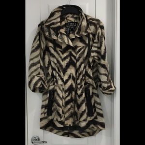 ANORAK Hooded Print Jacket, Size XS